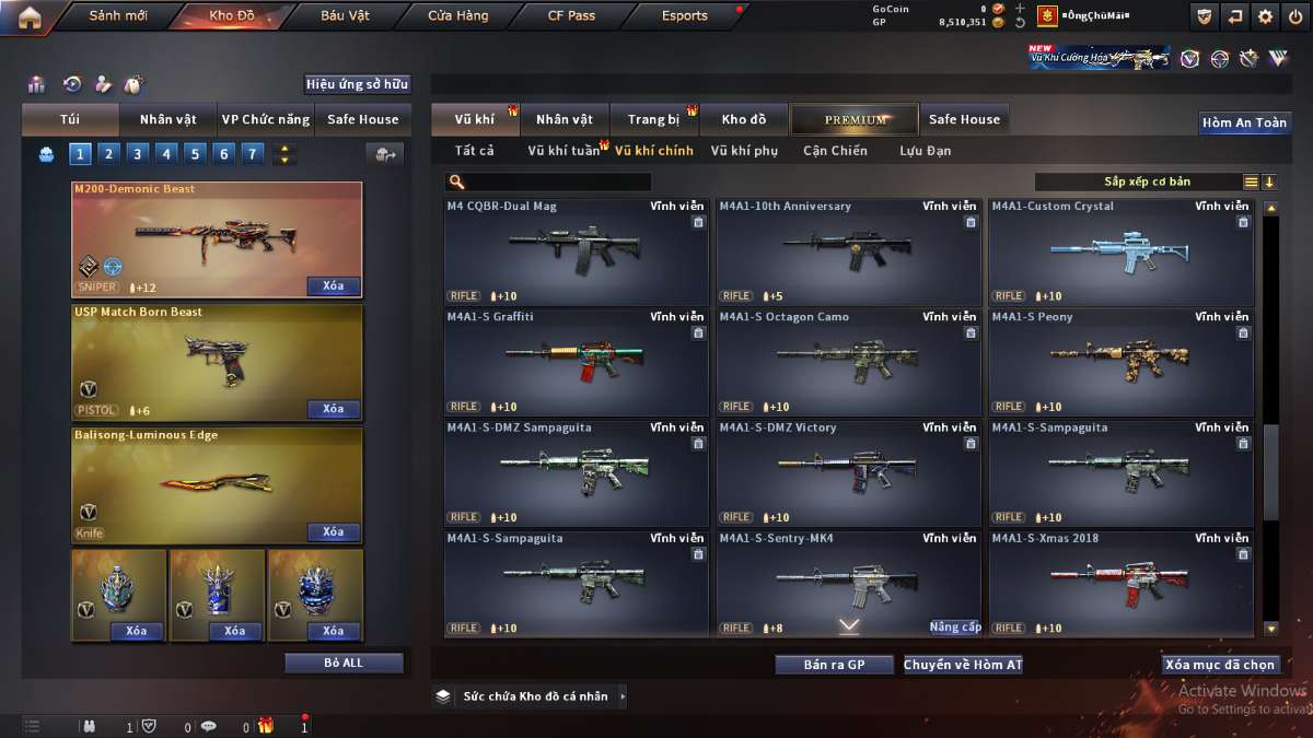 shop acc cf uy tin gia re